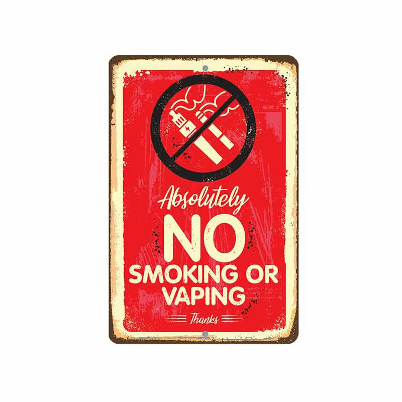 13cm x 8.7cm for Metal Sign - Absolutely No Vaping or Smoking Decal Vinyl Material Fashion Motorcycle Car Stickers
13cm x 8.7cm for Metal Sign - Absolutely No Vaping or Smoking Decal Vinyl Material Fashion Motorcycle Car Stickers
