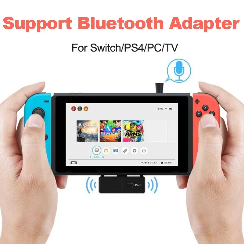 Wireless Support Bluetooth Adapter Compatible Nintendo Switch Audio USB/Type-C Receiver transmitter For PS4 Console Converter
Wireless Support Bluetooth Adapter Compatible Nintendo Switch Audio USB/Type-C Receiver transmitter For PS4 Console Converter