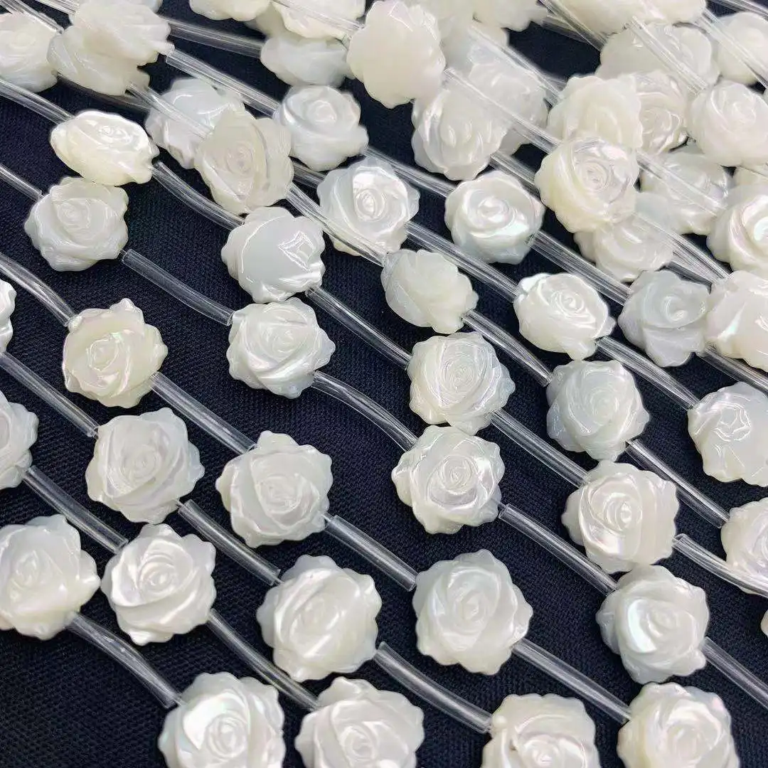 10mm 10Pc/lot Rose Flower Natural White Pearl Shell Loose Shell Beads For Making DIY Charm Jewerly Necklace Bracelet Accessories
10mm 10Pc/lot Rose Flower Natural White Pearl Shell Loose Shell Beads For Making DIY Charm Jewerly Necklace Bracelet Accessories