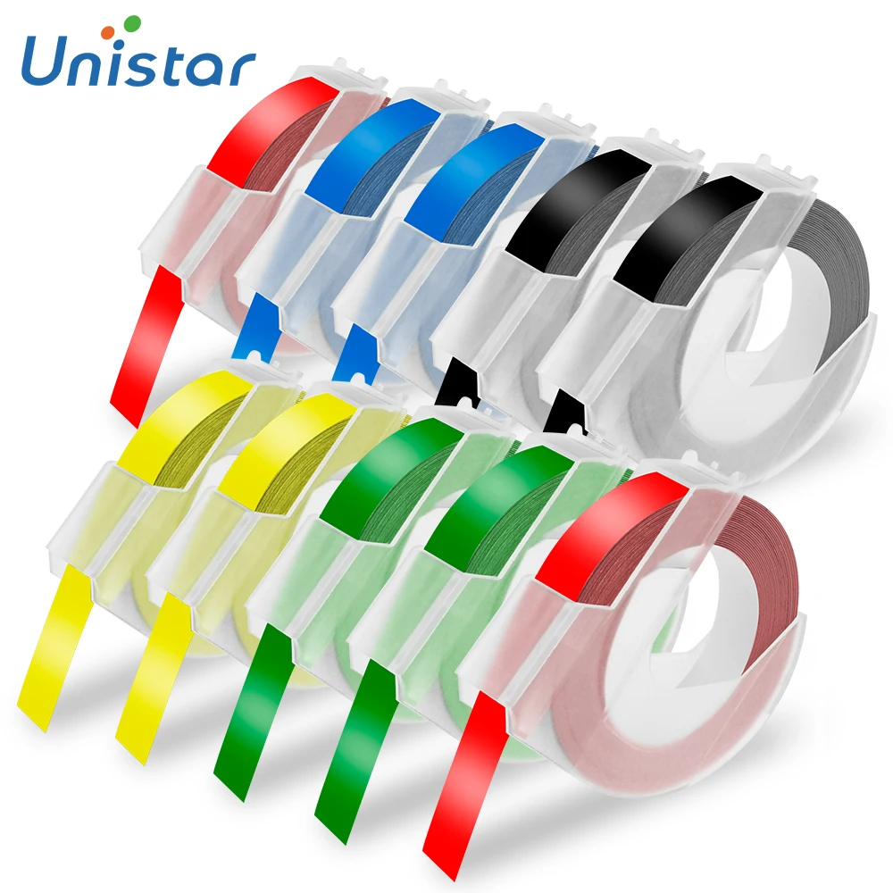 10 Rolls Embossing Label Tape 12mm 9mm Compatible for Dymo Label Printer typemachine tape 3m Multiple Colors for 1880 1610 12965
10 Rolls Embossing Label Tape 12mm 9mm Compatible for Dymo Label Printer typemachine tape 3m Multiple Colors for 1880 1610 12965