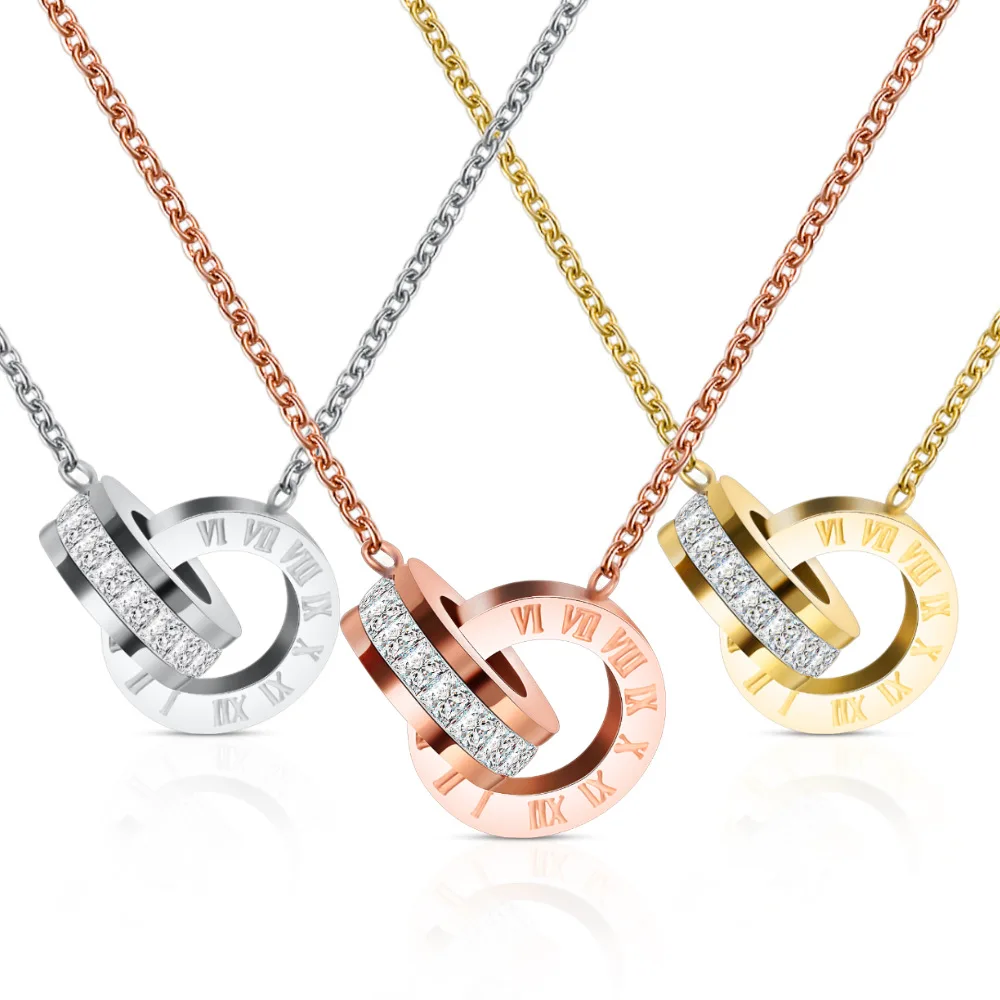 New Luxury Elegant Crystal Choker Fashion Roman Digital Stainless Steel Gold Silver Color Pendant Necklaces for Women Jewelry
New Luxury Elegant Crystal Choker Fashion Roman Digital Stainless Steel Gold Silver Color Pendant Necklaces for Women Jewelry