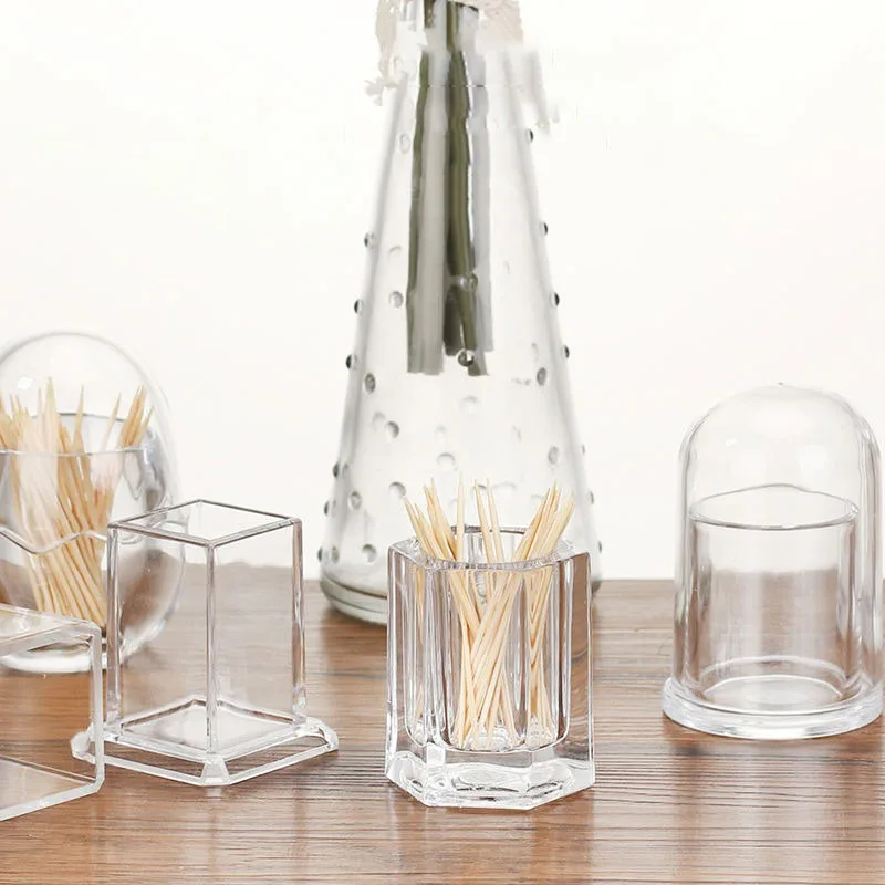 acryl Toothpick Holders Transparent Round square Square Shape Restaurant Home Table Decoration Cotton Swab Box 1 Pc 
acryl Toothpick Holders Transparent Round square Square Shape Restaurant Home Table Decoration Cotton Swab Box 1 Pc