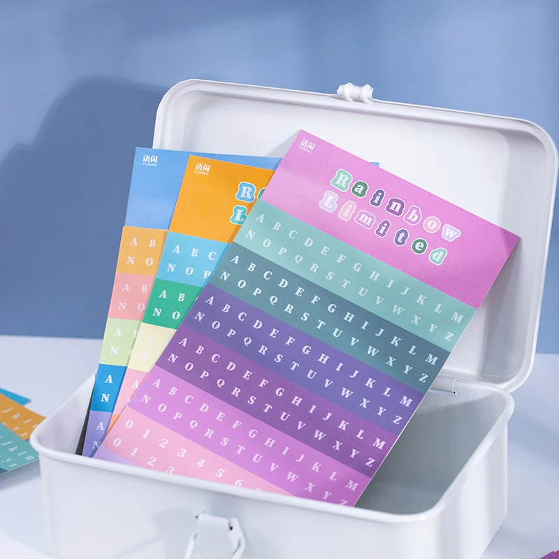 MOHAMM 2 Sheets Multi-color Alphabet Letter Number Stickers for Scrapbooking Decoration Journal Design DIY Craft
MOHAMM 2 Sheets Multi-color Alphabet Letter Number Stickers for Scrapbooking Decoration Journal Design DIY Craft