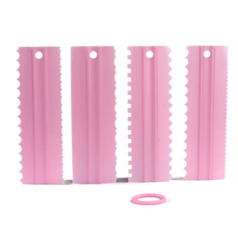 Double-sided can be used for cake cream spreading and extended scraper 4-piece set of serrated scraper household baking tools
Double-sided can be used for cake cream spreading and extended scraper 4-piece set of serrated scraper household baking tools