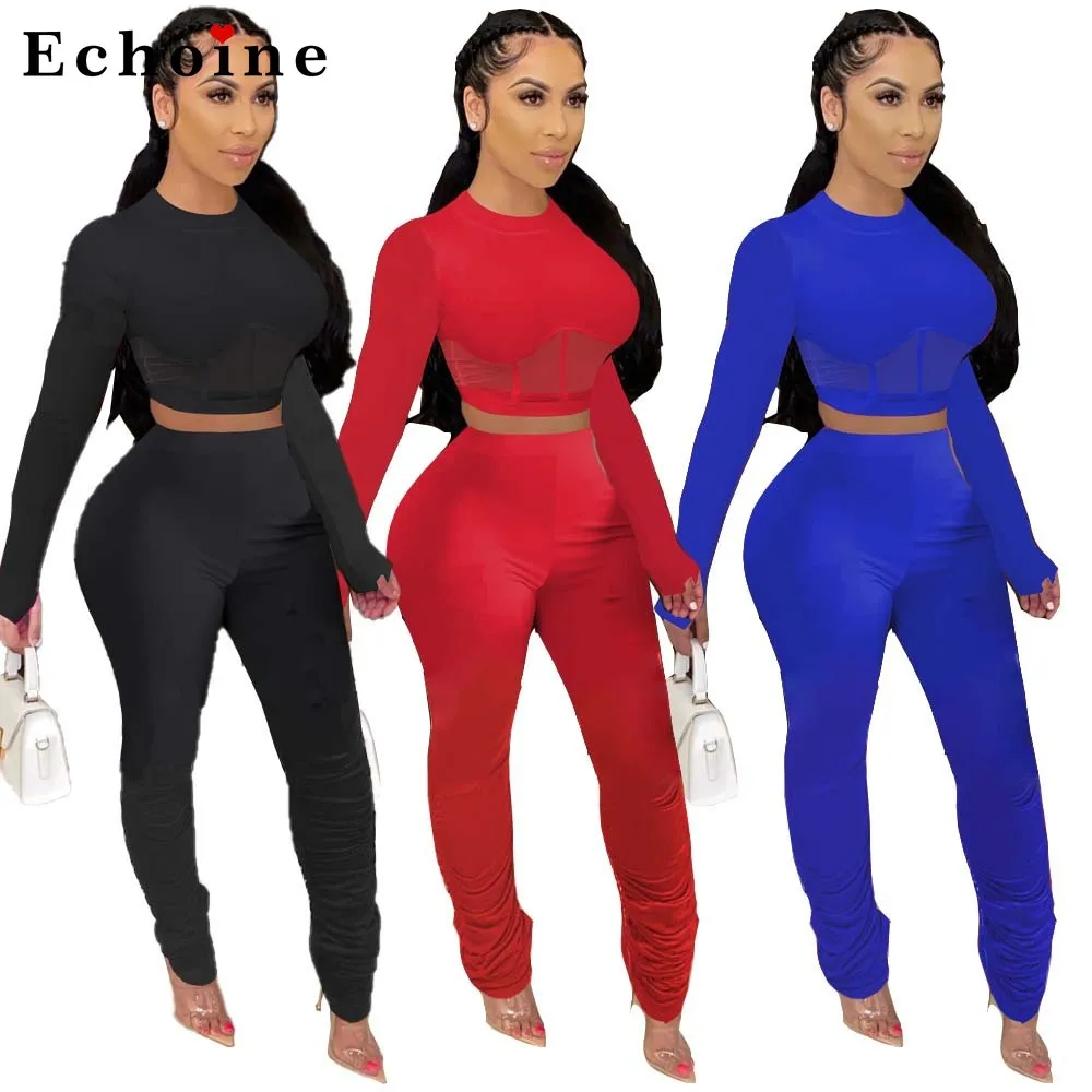 Echoine Твердые Цвет для женщин комплект из двух предметов из сетчатого материала в стиле пэчворк Топы наборный Брюки-клеш, спортивный костюм в...
Echoine Твердые Цвет для женщин комплект из двух предметов из сетчатого материала в стиле пэчворк Топы наборный Брюки-клеш, спортивный костюм в...