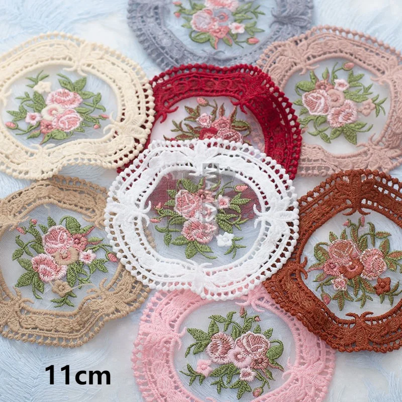 11cm diameter thickened milk silk fabric embroidered cloth applique lace table coaster tea coaster bowl pad home decoration pad
11cm diameter thickened milk silk fabric embroidered cloth applique lace table coaster tea coaster bowl pad home decoration pad