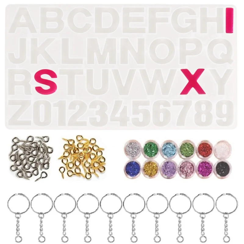 1 Set Crystal Epoxy Resin Mold Alphabet Letter Number Pendants Casting Silicone Mould DIY Crafts Jewelry Making Tools 
1 Set Crystal Epoxy Resin Mold Alphabet Letter Number Pendants Casting Silicone Mould DIY Crafts Jewelry Making Tools