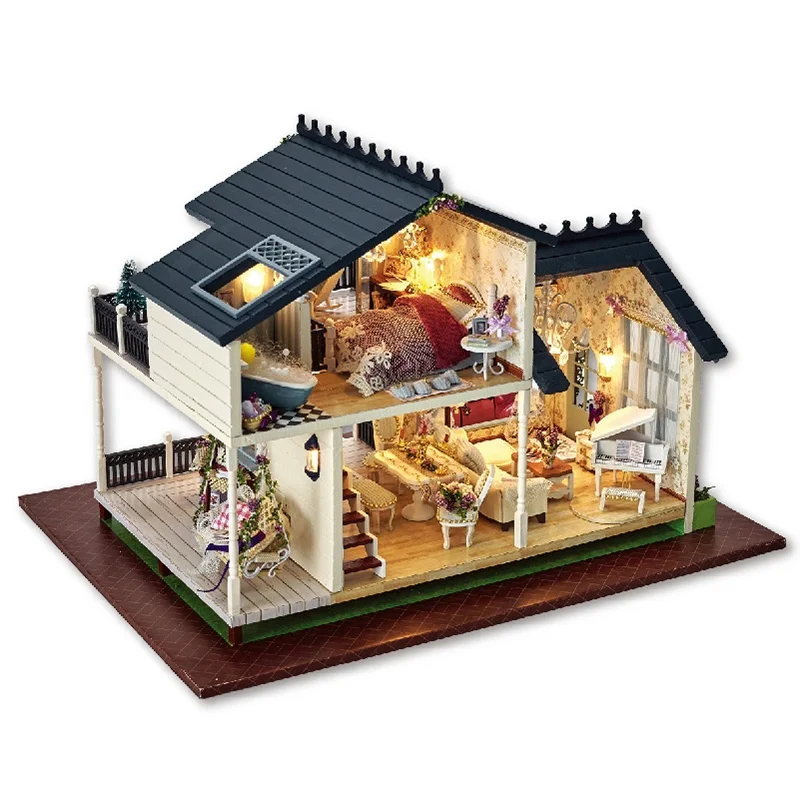 Doll House Miniature DIY Dollhouse with Furnitures Wooden House Toys for Children Birthday Gift PROVENCE A032
Doll House Miniature DIY Dollhouse with Furnitures Wooden House Toys for Children Birthday Gift PROVENCE A032