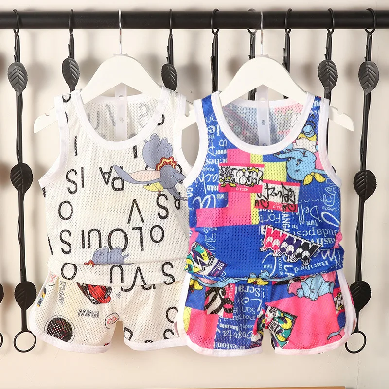 New Children Boys Basketball Clothes Vest Set Baby Girl T-shirt Cartoon lovely Set Sports Clothes Sleeveless Outfit Suit
New Children Boys Basketball Clothes Vest Set Baby Girl T-shirt Cartoon lovely Set Sports Clothes Sleeveless Outfit Suit
