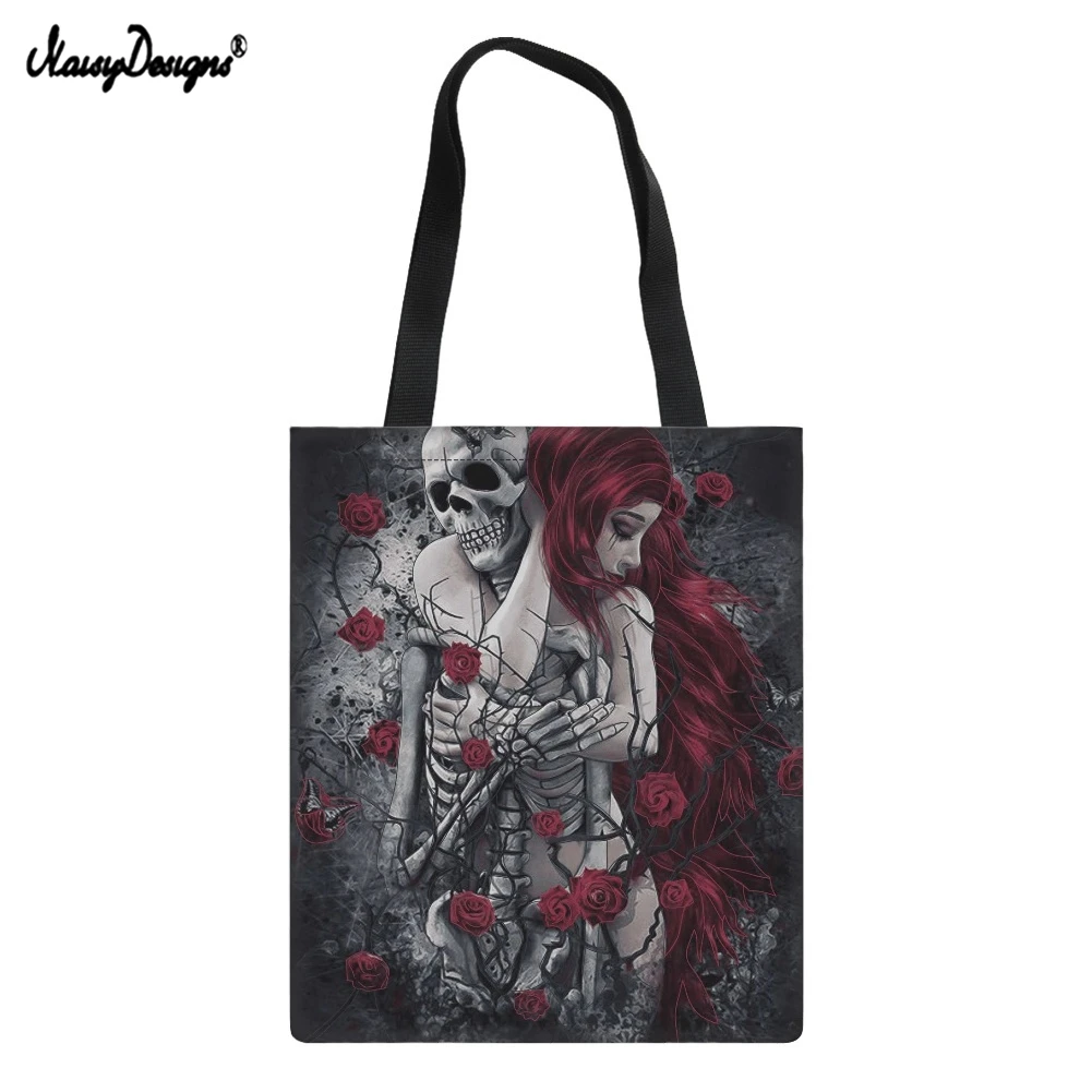 NOISYDESIGNS Women Shoulder Bag Day of the Dead Floral Skull Printed Pouch Portable Canvas Handbag Female Recycle Shopping Bags
NOISYDESIGNS Women Shoulder Bag Day of the Dead Floral Skull Printed Pouch Portable Canvas Handbag Female Recycle Shopping Bags