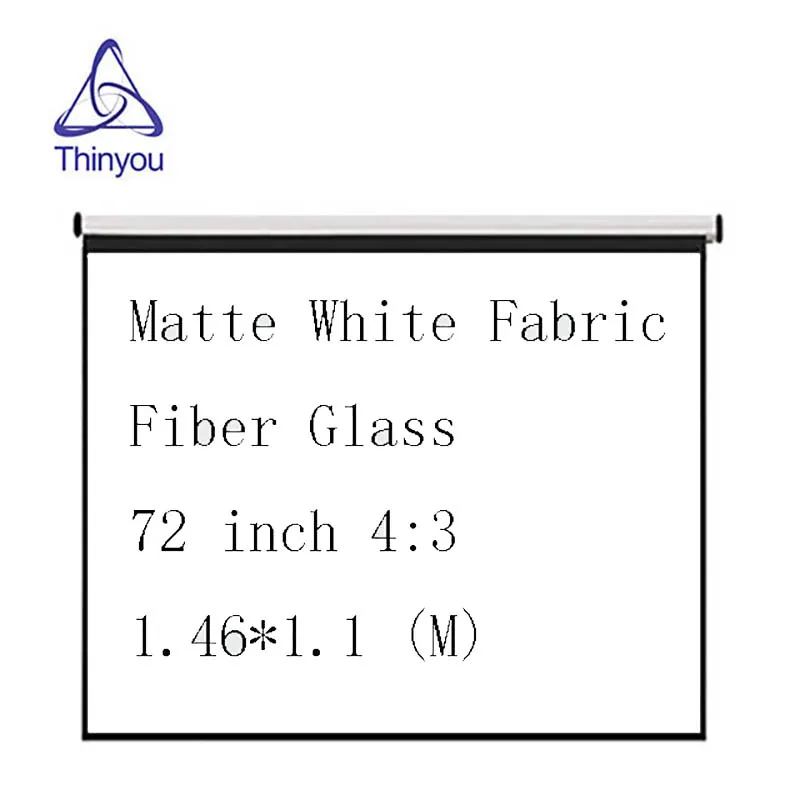 Thinyou 72 inch 4:3 projector screen Curtain hand pull Matte White Fabric Fiber Glass Curtain Pull-Down for LED DLP Projection
Thinyou 72 inch 4:3 projector screen Curtain hand pull Matte White Fabric Fiber Glass Curtain Pull-Down for LED DLP Projection