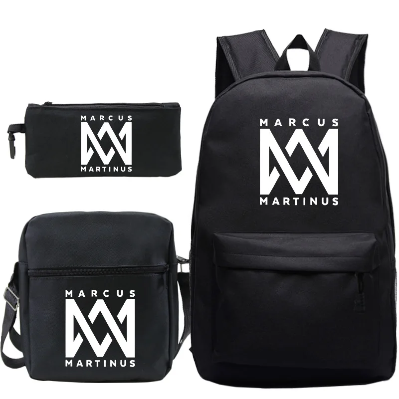 

Mochilas Marcus&martinus Backpacks School Bags Boys Girls Bookbag 3Pcs/Sets Book Rucksacks Laptop Knapsack Casual Travel Bags