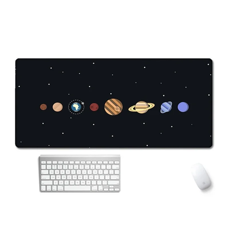 

Planet Mouse Pad Large Size Anti-slip Stitched Edges Natural Rubber PC Gaming Keyboard Desk Mat for Home Office Supplies