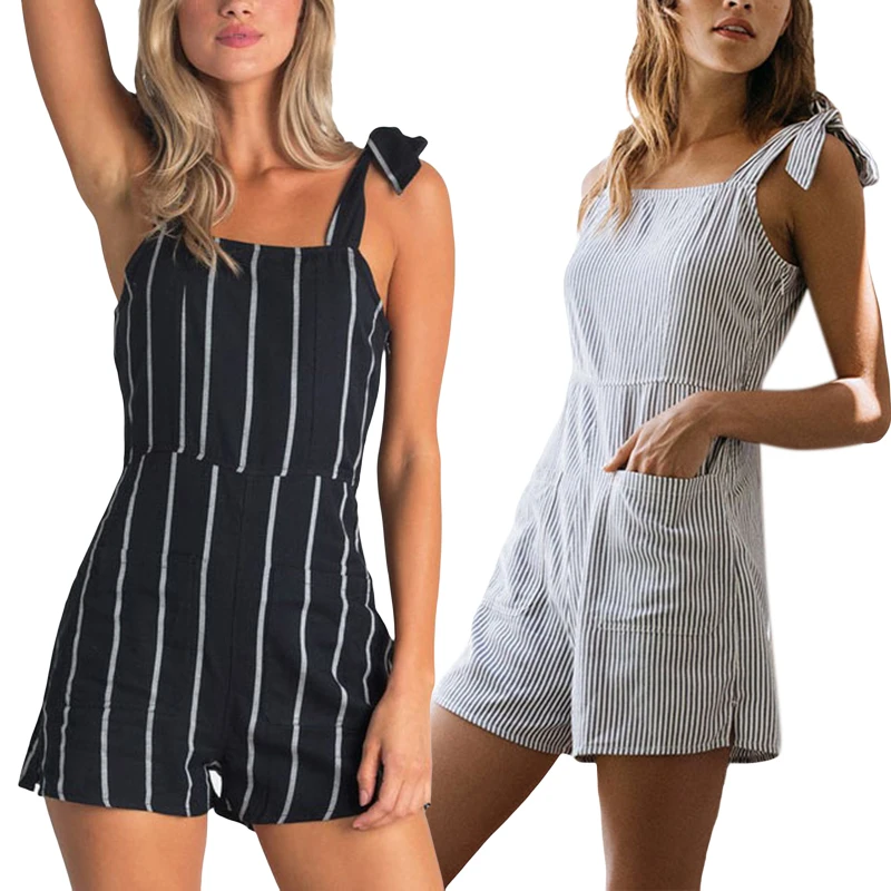 Summer Women Stripe printed Jumpsuit Summer Casual Slim Short Sleeve Beach Rompers Sleeveless Bodycon Playsuit
Summer Women Stripe printed Jumpsuit Summer Casual Slim Short Sleeve Beach Rompers Sleeveless Bodycon Playsuit