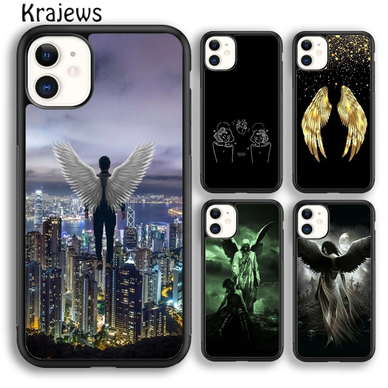 Мягкий чехол для телефона с ангелами-хранителями krajew iPhone SE2020 7 8 plus X XR XS 11 12 13 pro max