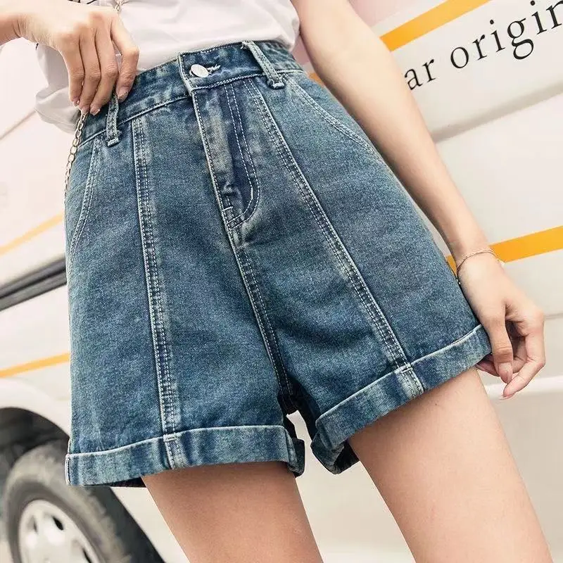 Jeans women's high waist thin black wide leg Shorts New irregular loose A-line pants in summer 2021
Jeans women's high waist thin black wide leg Shorts New irregular loose A-line pants in summer 2021