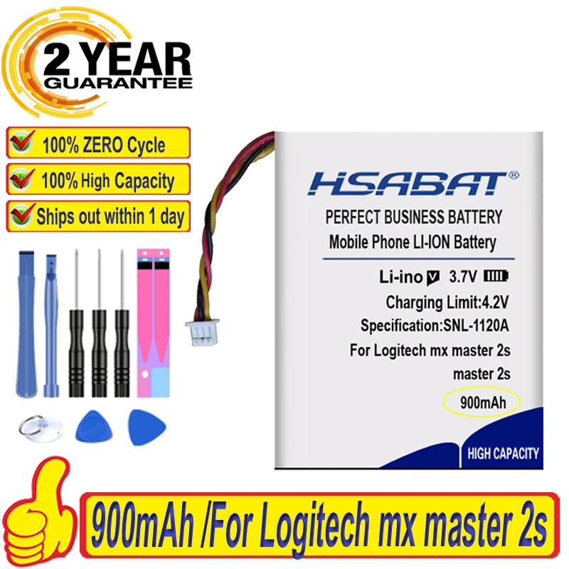Топ бренд 100% новый 533 000120 Аккумулятор для Logitech mx master 2s MX Anywhere 2 2S Ergo батареи +
