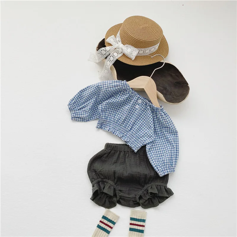 Koodykids 2021 Spring Baby Girl Clothes Set 2pcs Toddler Cotton Plaid Clothing Shirt Pants Vintage Clothes Summer Shirt Girl
Koodykids 2021 Spring Baby Girl Clothes Set 2pcs Toddler Cotton Plaid Clothing Shirt Pants Vintage Clothes Summer Shirt Girl