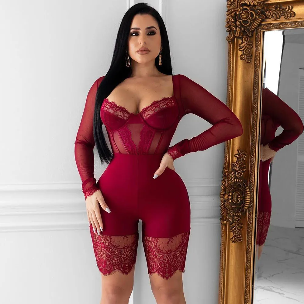 Кружевное лоскутное пикантное боди, женский комбинезон, шорты, сетчатые прозрачные комбинезоны с длинным рукавом, элегантные облегающие ве...
Кружевное лоскутное пикантное боди, женский комбинезон, шорты, сетчатые прозрачные комбинезоны с длинным рукавом, элегантные облегающие ве...