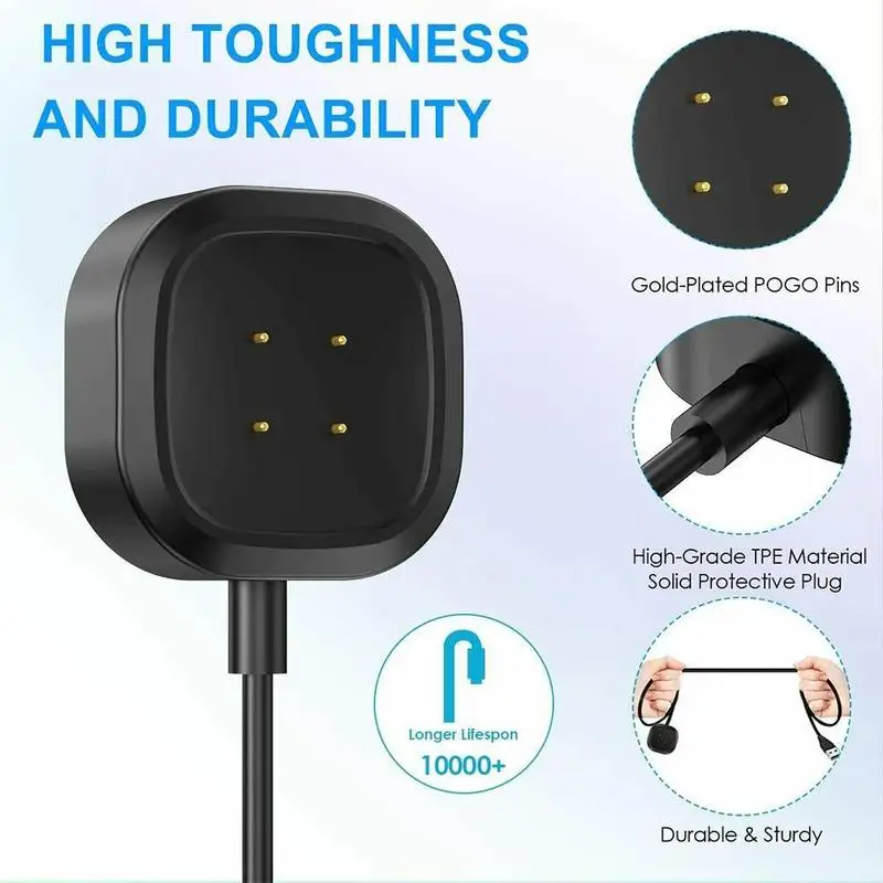 Applicable to fitbit versa3/sense smart watch charger cable charging official data high-gloss P5P3
Applicable to fitbit versa3/sense smart watch charger cable charging official data high-gloss P5P3