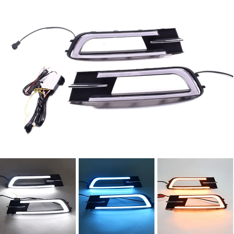 Car 3 Colors DRL 12V LED Daytime Running Light Turn Signal Day Light Brake Light Lamp for Passat B8 2017 2018
Car 3 Colors DRL 12V LED Daytime Running Light Turn Signal Day Light Brake Light Lamp for Passat B8 2017 2018