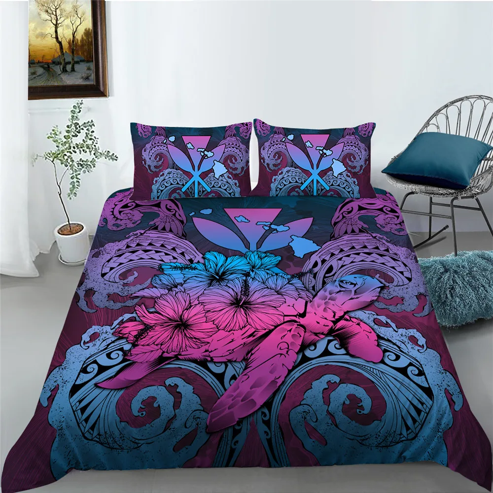 Bedding Set Queen Full Single Size Purple Flower and Sea Turtle Painting Home Bed Clothes High Quality Luxury Bed Sets
Bedding Set Queen Full Single Size Purple Flower and Sea Turtle Painting Home Bed Clothes High Quality Luxury Bed Sets