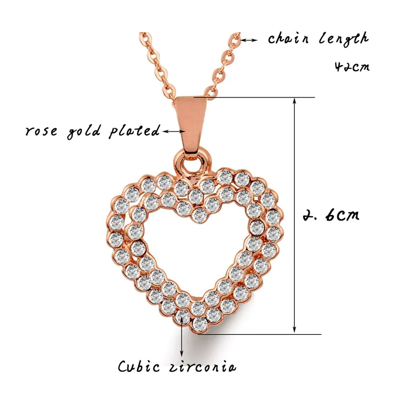 SINLEERY Romantic Crystal Heart Pendant Necklace For Women Rose Gold Silver Color Chain On Neck Gift To Girlfriend Xl610 SSK
SINLEERY Romantic Crystal Heart Pendant Necklace For Women Rose Gold Silver Color Chain On Neck Gift To Girlfriend Xl610 SSK