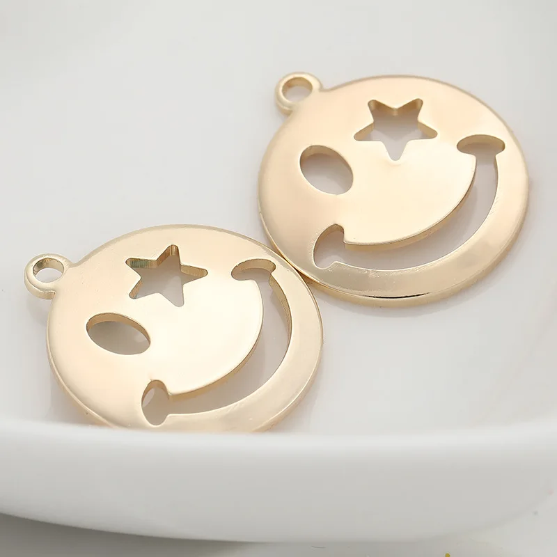 Smiling face Pendant 14K pure copper color protection smiling face lovely pendant jewelry accessories DIY jewelry materials whol
Smiling face Pendant 14K pure copper color protection smiling face lovely pendant jewelry accessories DIY jewelry materials whol