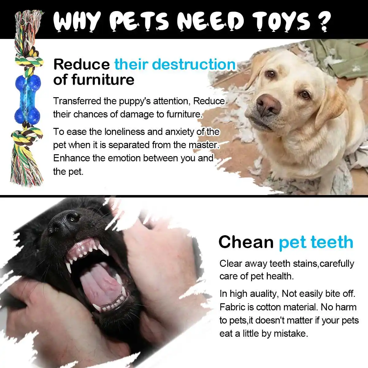 10pcs Dog Rope Toy Interactive Toy for Large Dog Rope Ball Chew Toys Teeth Cleaning Pet Toy for Small Medium Dogs Pet Products
10pcs Dog Rope Toy Interactive Toy for Large Dog Rope Ball Chew Toys Teeth Cleaning Pet Toy for Small Medium Dogs Pet Products
