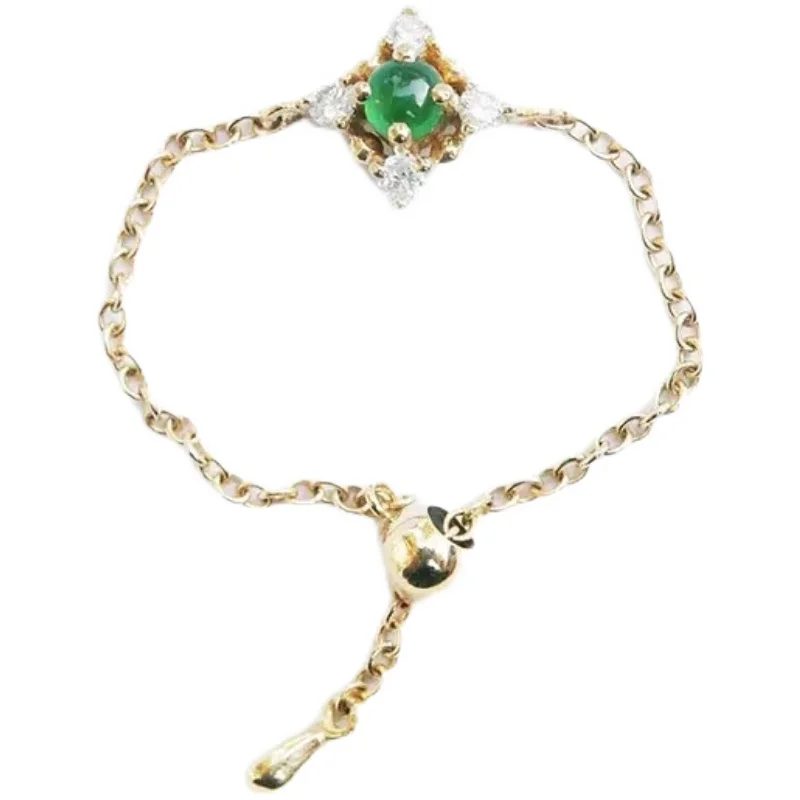 Chalcedony Small Green Egg Chain Sun Green Ring S925 Sterling Silver Inlaid Adjustable Personality Design Advanced Luxury Ring
Chalcedony Small Green Egg Chain Sun Green Ring S925 Sterling Silver Inlaid Adjustable Personality Design Advanced Luxury Ring