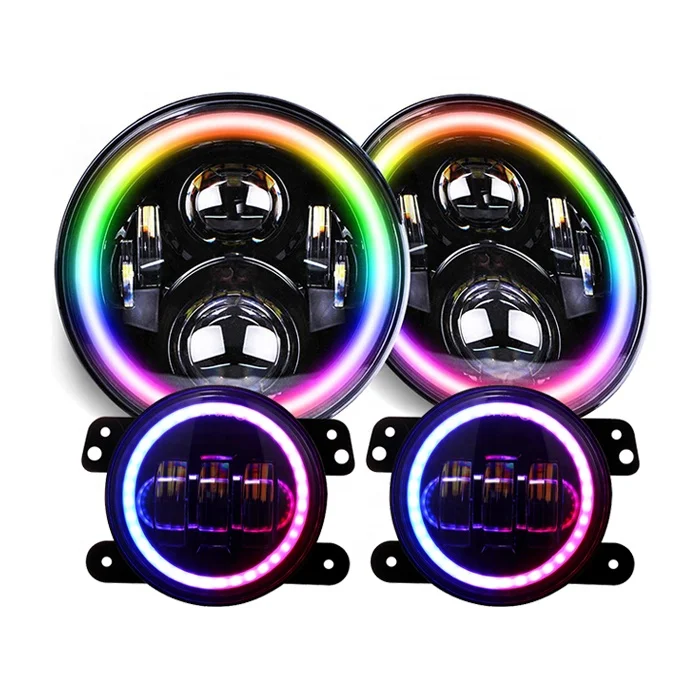 Multi Color 7 Inch Headlights Round 7" LED RGB Halo Headlights Projector Lens Headlight For Jeep Wrangler JK JL JLU
Multi Color 7 Inch Headlights Round 7" LED RGB Halo Headlights Projector Lens Headlight For Jeep Wrangler JK JL JLU