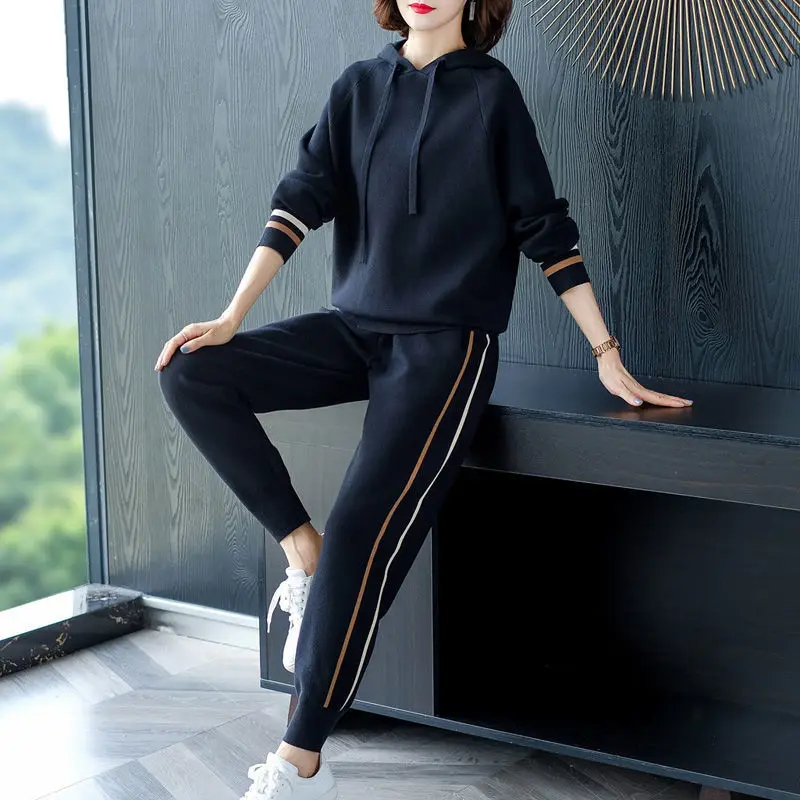 Casual Knitted Suit Women Two Piece Set Fashion Long Sleeve Hoodies And Pants Fall Loungewear Korean Tracksuit Trendy Outfits
Casual Knitted Suit Women Two Piece Set Fashion Long Sleeve Hoodies And Pants Fall Loungewear Korean Tracksuit Trendy Outfits