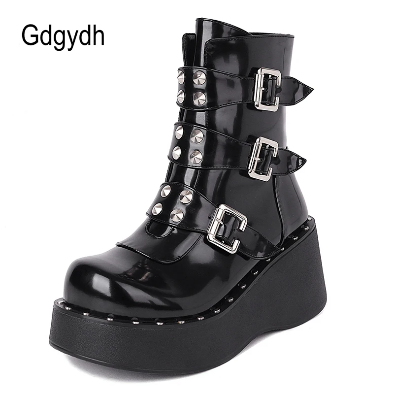 Gdgydh Gothic Shoes For Girls 2021 Brand Designer Buckle Demonia Boots Women Punk Leather Platform Wedge Shoes Goth Big Size 43
Gdgydh Gothic Shoes For Girls 2021 Brand Designer Buckle Demonia Boots Women Punk Leather Platform Wedge Shoes Goth Big Size 43