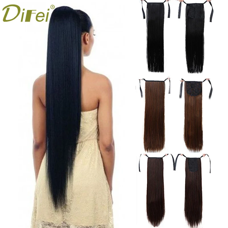 DIFEI Hair Long Straight Ponytail Clip In Ponytail Synthetic Ponytail Heat Resistant fiber hair extension pony tail
DIFEI Hair Long Straight Ponytail Clip In Ponytail Synthetic Ponytail Heat Resistant fiber hair extension pony tail