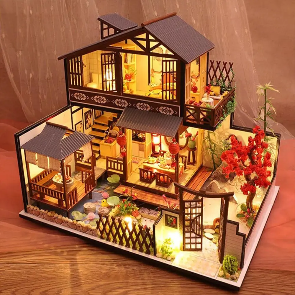 with LED House Model Handmade DIY House Mini Doll House Lovely Educational DIY Crystal Ball Miniature Furniture
with LED House Model Handmade DIY House Mini Doll House Lovely Educational DIY Crystal Ball Miniature Furniture