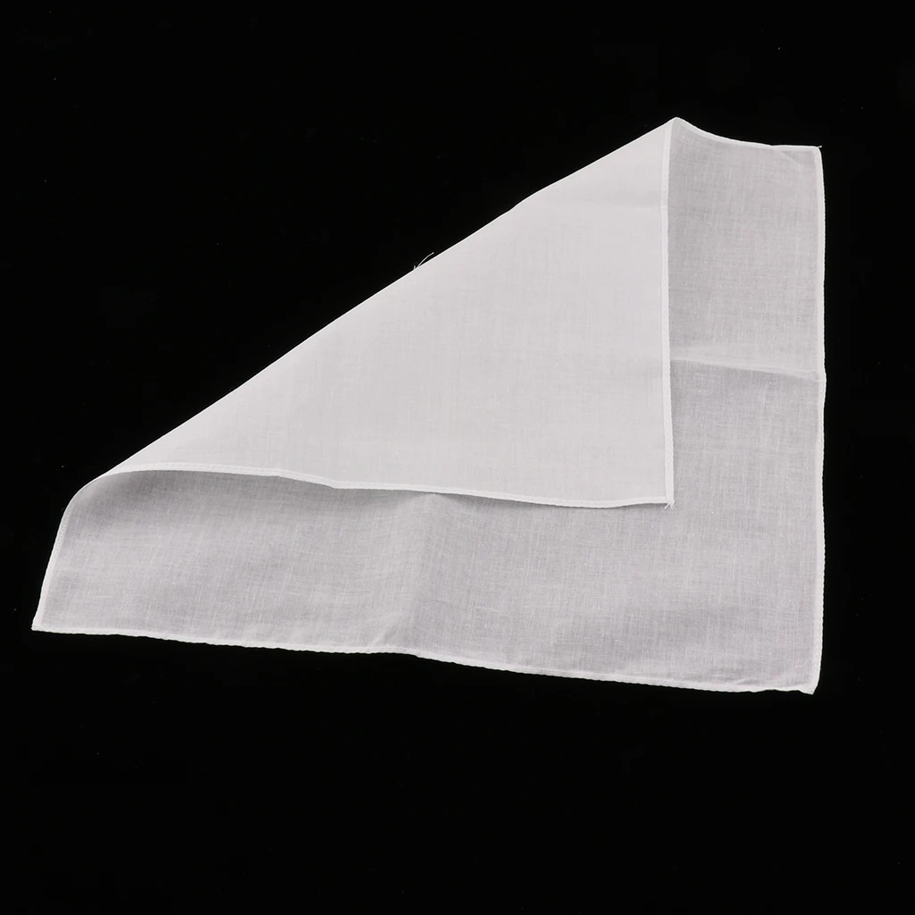 10 шт. мужские белые носовые платки 100% хлопок супер мягкие моющиеся Hanky полотенце