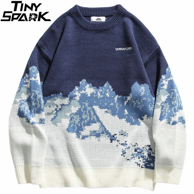 2021 Men Hip Hop Streetwear Knitted Sweater Embroidery Retro Vintage Snow Sweater Cotton Harajuku Casual Pullover Sweater Black 
2021 Men Hip Hop Streetwear Knitted Sweater Embroidery Retro Vintage Snow Sweater Cotton Harajuku Casual Pullover Sweater Black