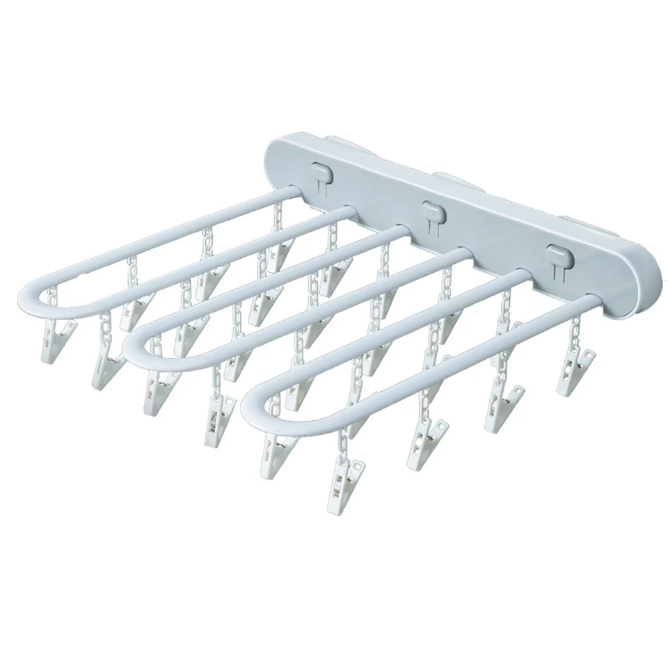 Household Multi-clip Hanger Wall Hanging Drying Rack Clothes Hanger Clothes Rack Socks Hange Folding Towel Rack Storage Rack
Household Multi-clip Hanger Wall Hanging Drying Rack Clothes Hanger Clothes Rack Socks Hange Folding Towel Rack Storage Rack