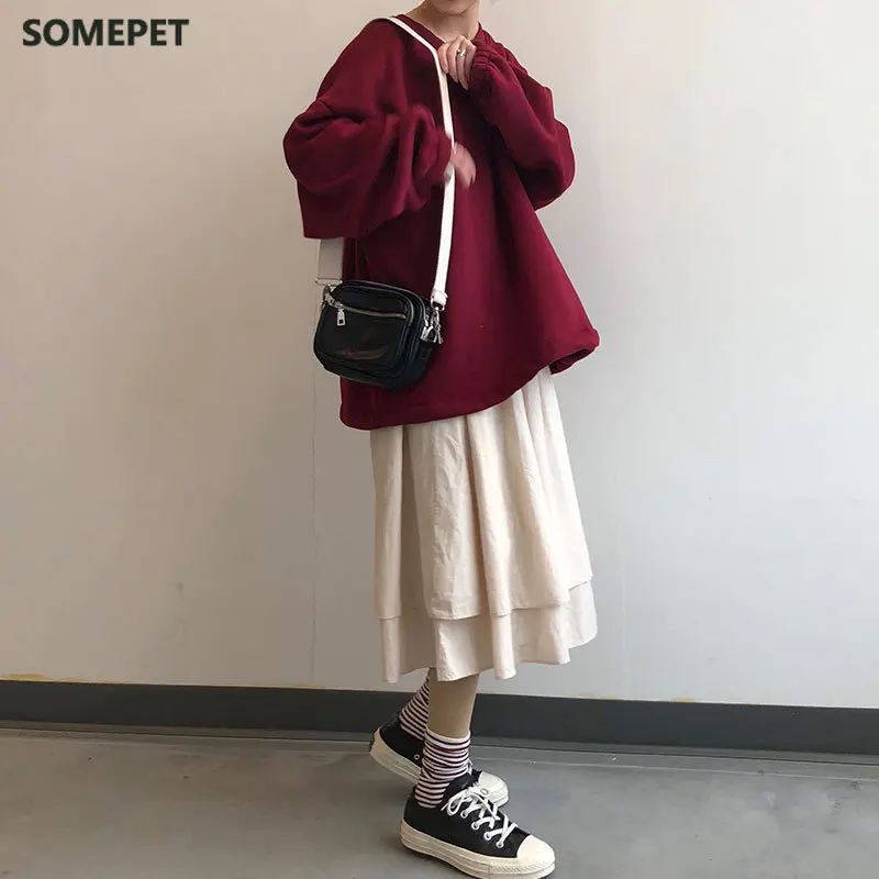 2 colors high elastic waist Long Skirts Woman autumn solid color irregular A-line Skirts womens
2 colors high elastic waist Long Skirts Woman autumn solid color irregular A-line Skirts womens