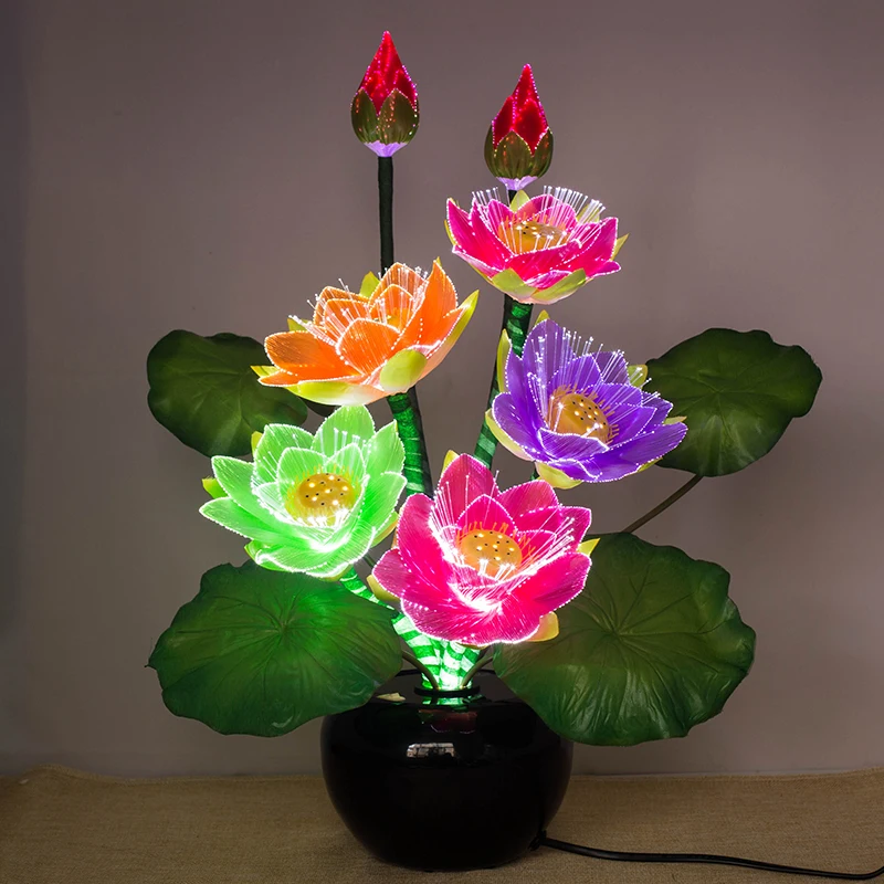 Flower induction lamp bonsai flower color lamp optical fiber lotus lamp LED lotus lamp water lily home furnishings home decor
Flower induction lamp bonsai flower color lamp optical fiber lotus lamp LED lotus lamp water lily home furnishings home decor