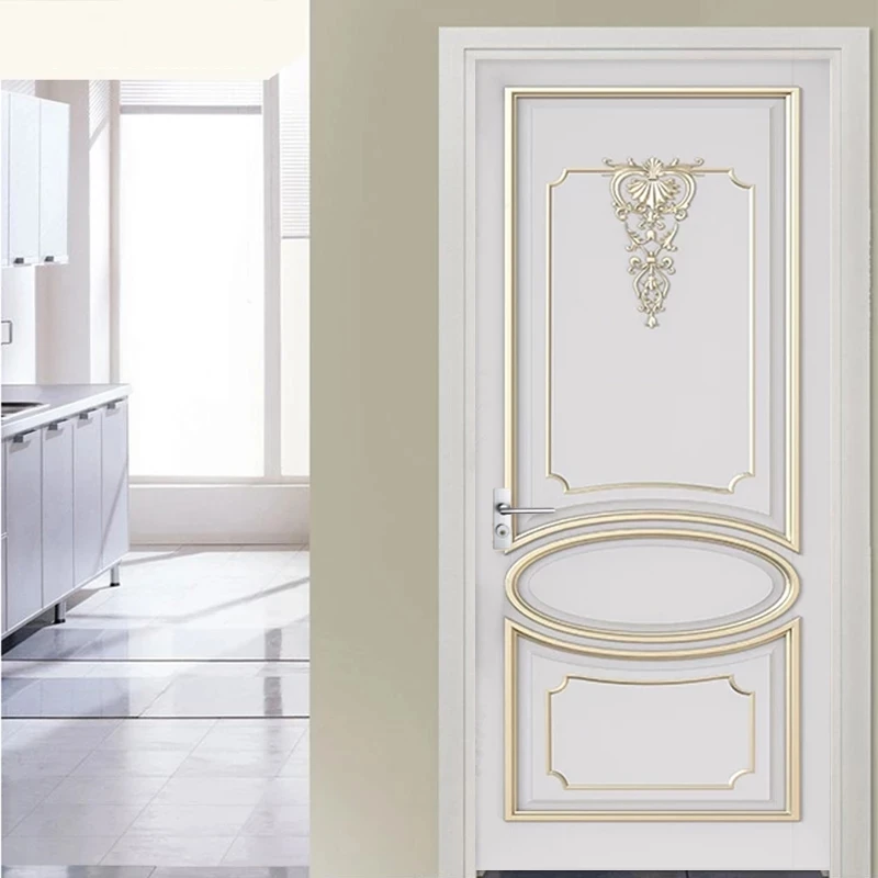 Simple White European Style Door Stickers Home Decoration Art Elegant Golden Frame Pattern Waterproof Door Decals Self-Adhesive
Simple White European Style Door Stickers Home Decoration Art Elegant Golden Frame Pattern Waterproof Door Decals Self-Adhesive