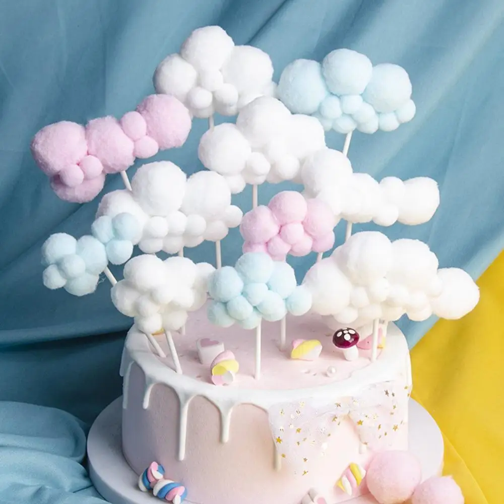 Rainbow Cake Topper Brithday Balloon Cloud Unicorn Decorating Happy Party Decor Kids 1st | Дом и сад