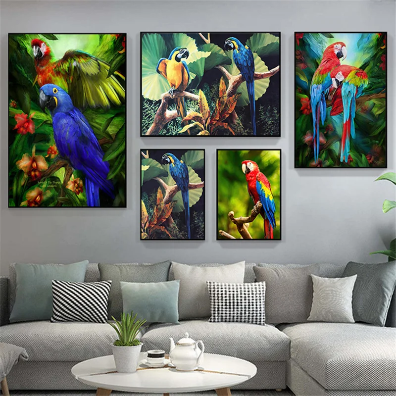 Colorful Parrot Posters and Prints Nordic Animal Decorative Canvas Paintings Modern Wall Art Pictures for Living Room Home Decor
Colorful Parrot Posters and Prints Nordic Animal Decorative Canvas Paintings Modern Wall Art Pictures for Living Room Home Decor