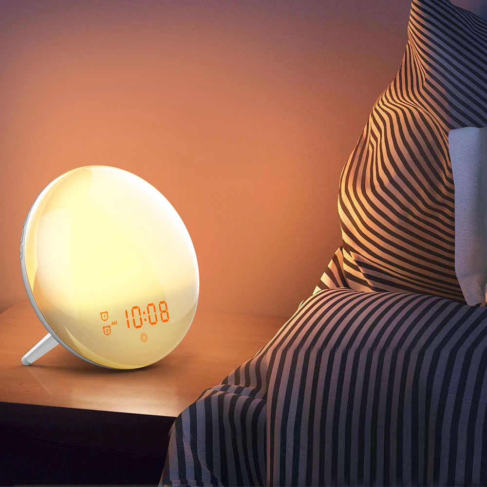 Alarm Clock Wifi Clock Radio 7 Colors Voice Wake Up Light Atmosphere USB Charge Bedroom Memory Function FM Radios 
Alarm Clock Wifi Clock Radio 7 Colors Voice Wake Up Light Atmosphere USB Charge Bedroom Memory Function FM Radios