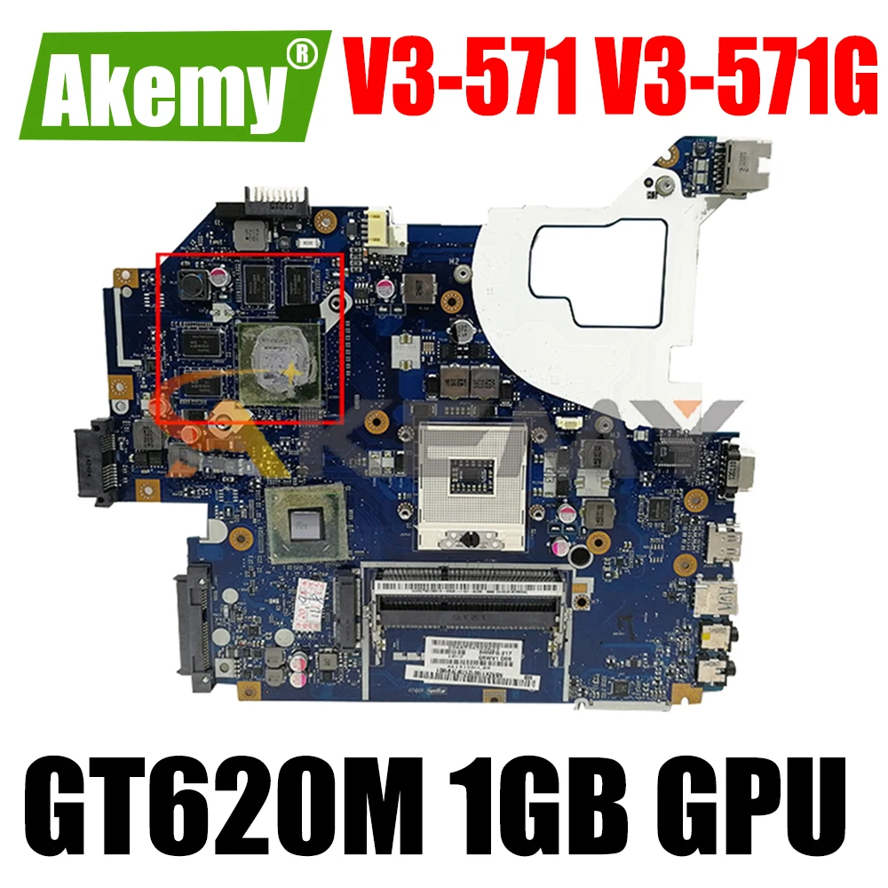 

AKEMY For Acer aspire V3-571 V3-571G Laptop Motherboard NBY1711001 NB.Y1711.001 Q5WVH LA-7912P HM77 DDR3 GT620M 1GB GPU