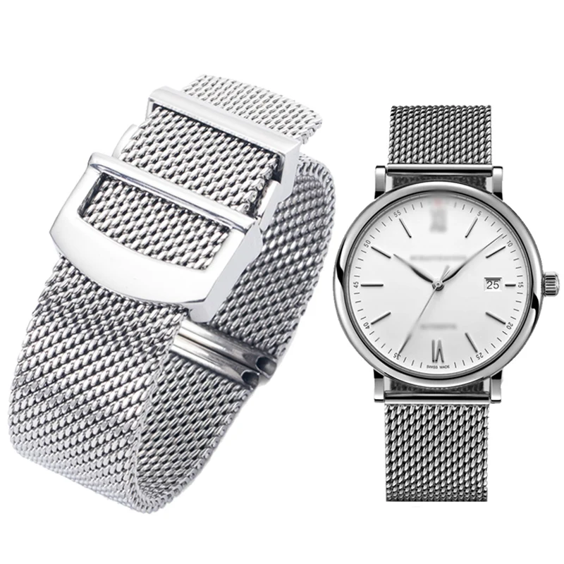 Watch Band For IWC PORTOFINO PORTUGIESER Folding Clasp Silver Metal Strap Watch Accessories Stainless Steel Watch Bracelet Chain
Watch Band For IWC PORTOFINO PORTUGIESER Folding Clasp Silver Metal Strap Watch Accessories Stainless Steel Watch Bracelet Chain