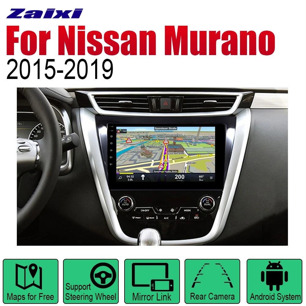 Автомобильный GPS навигатор ZaiXi Android для Nissan Murano 2015 ~ 2019 проигрыватель с навигацией