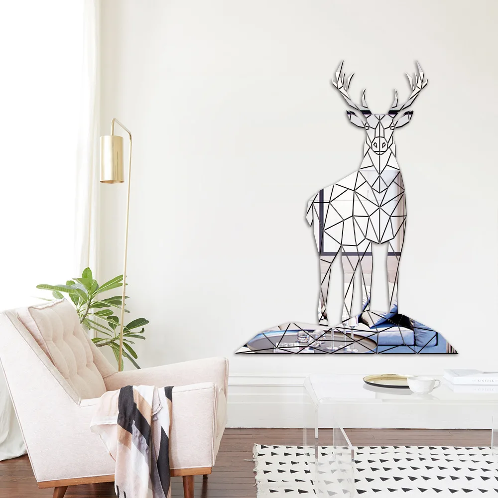 3D зеркальные акриловые настенные наклейки с оленем для детских комнат, украшение для гостиной, животные, фотообои «сделай сам», водонепрони... 
3D зеркальные акриловые настенные наклейки с оленем для детских комнат, украшение для гостиной, животные, фотообои «сделай сам», водонепрони...
