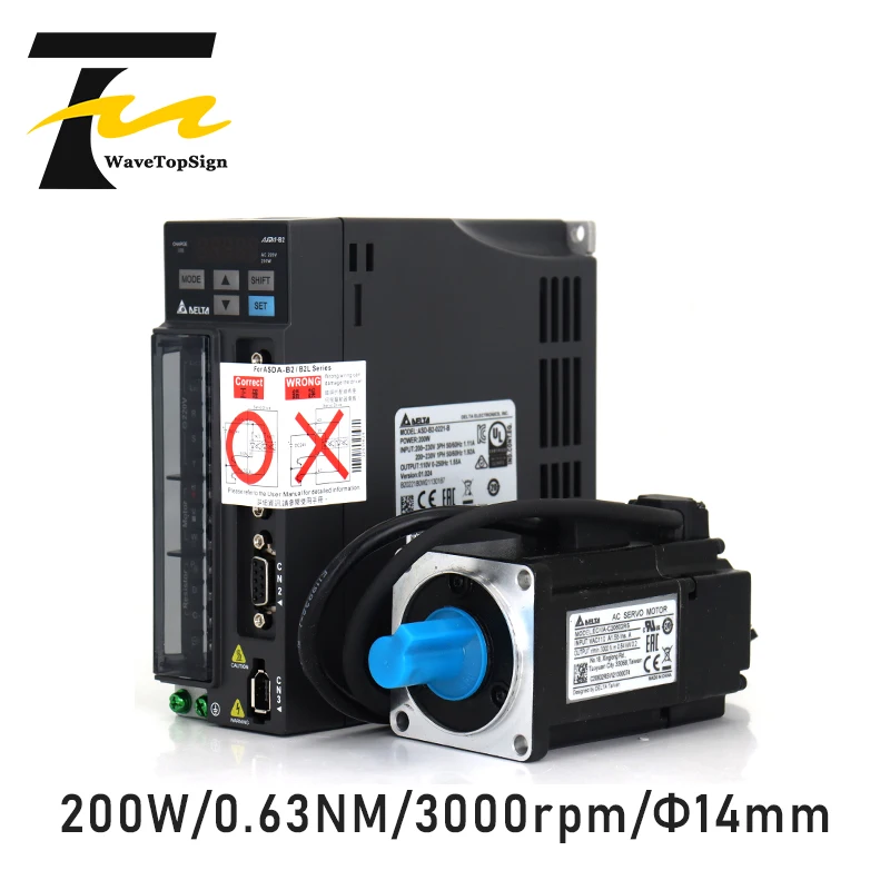 Delta Servo Motor 200W B2 Series ASD-B2-0221-B+ECMA-C20602RS+3M Wire 0.64N.M 1.55A Use For rautomated industry
Delta Servo Motor 200W B2 Series ASD-B2-0221-B+ECMA-C20602RS+3M Wire 0.64N.M 1.55A Use For rautomated industry