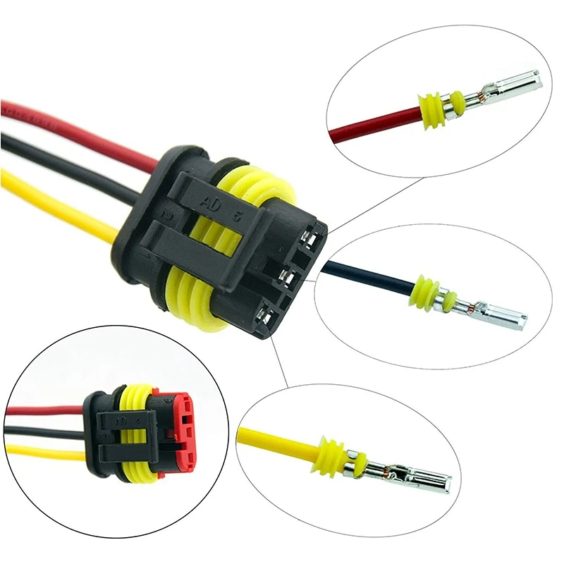 216Pcs HID Waterproof Automotive Wire Connector Plug 1-6P with Fuse Electrical Equipment Female Male Way
216Pcs HID Waterproof Automotive Wire Connector Plug 1-6P with Fuse Electrical Equipment Female Male Way